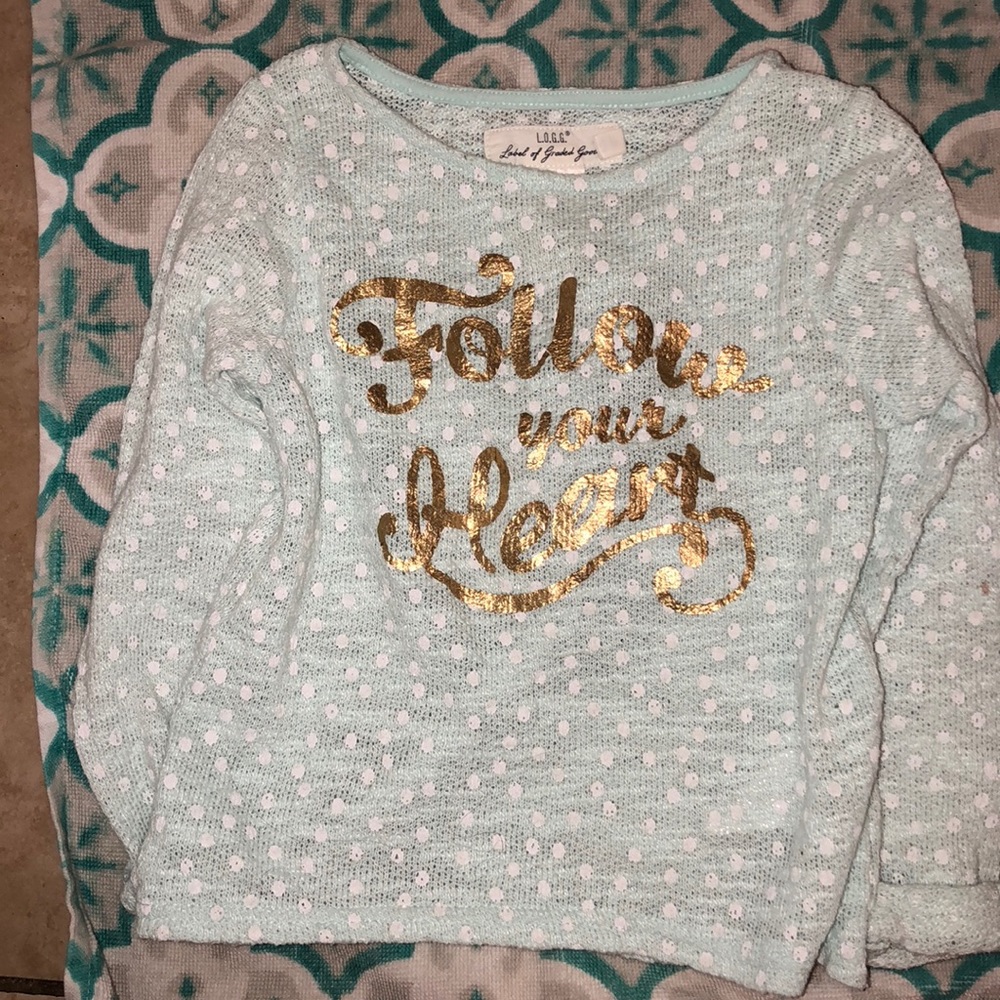 Girls adorable thin sweater, ages 4-6. Optimistic